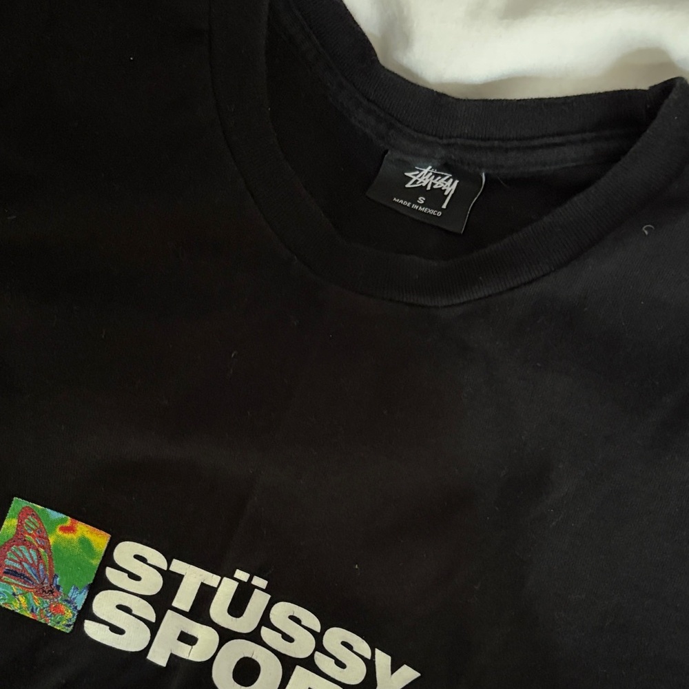 Stussy Black Tee with Sport Graphic - Picture 2 of 3